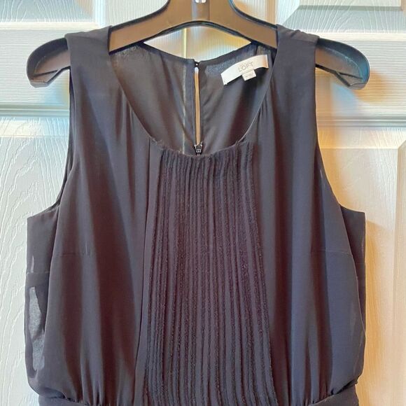 BLACK SLEEVELESS DRESS BY ANN TAYLOR LOFT SIZE 14 - Picture 2 of 6